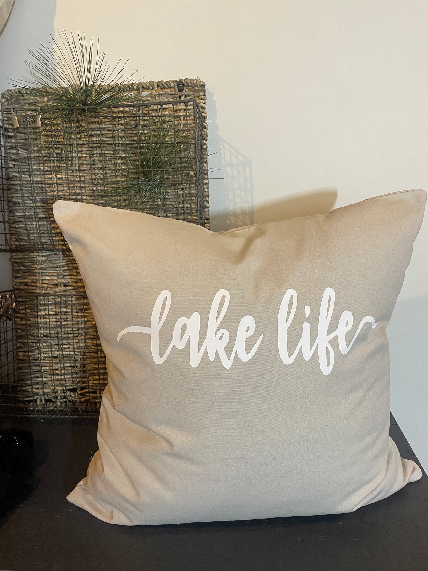 Lake Life Decorative Pillow 20X20 - 3 colors (removable cover)