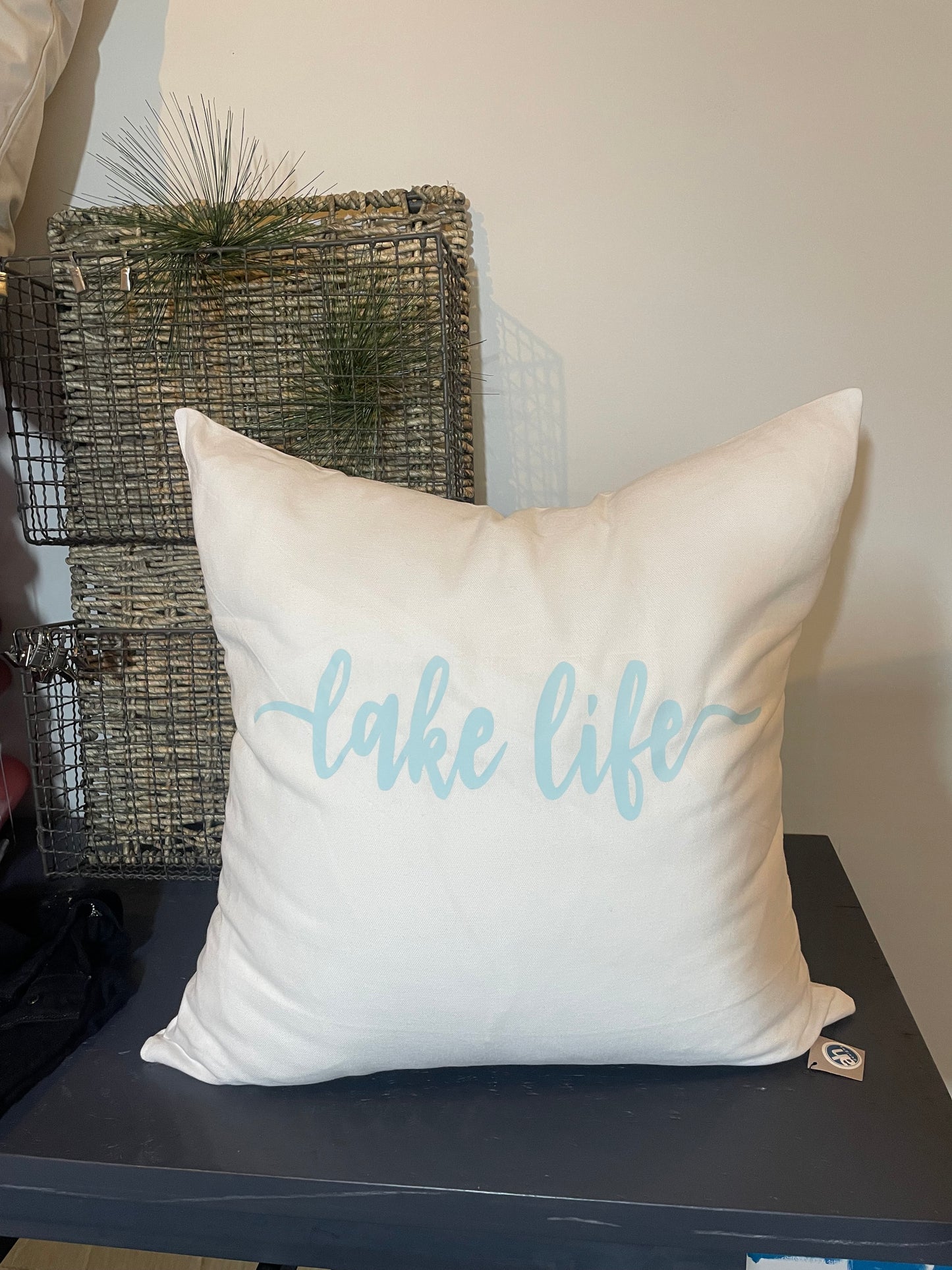Lake Life Decorative Pillow 20X20 - 3 colors (removable cover)