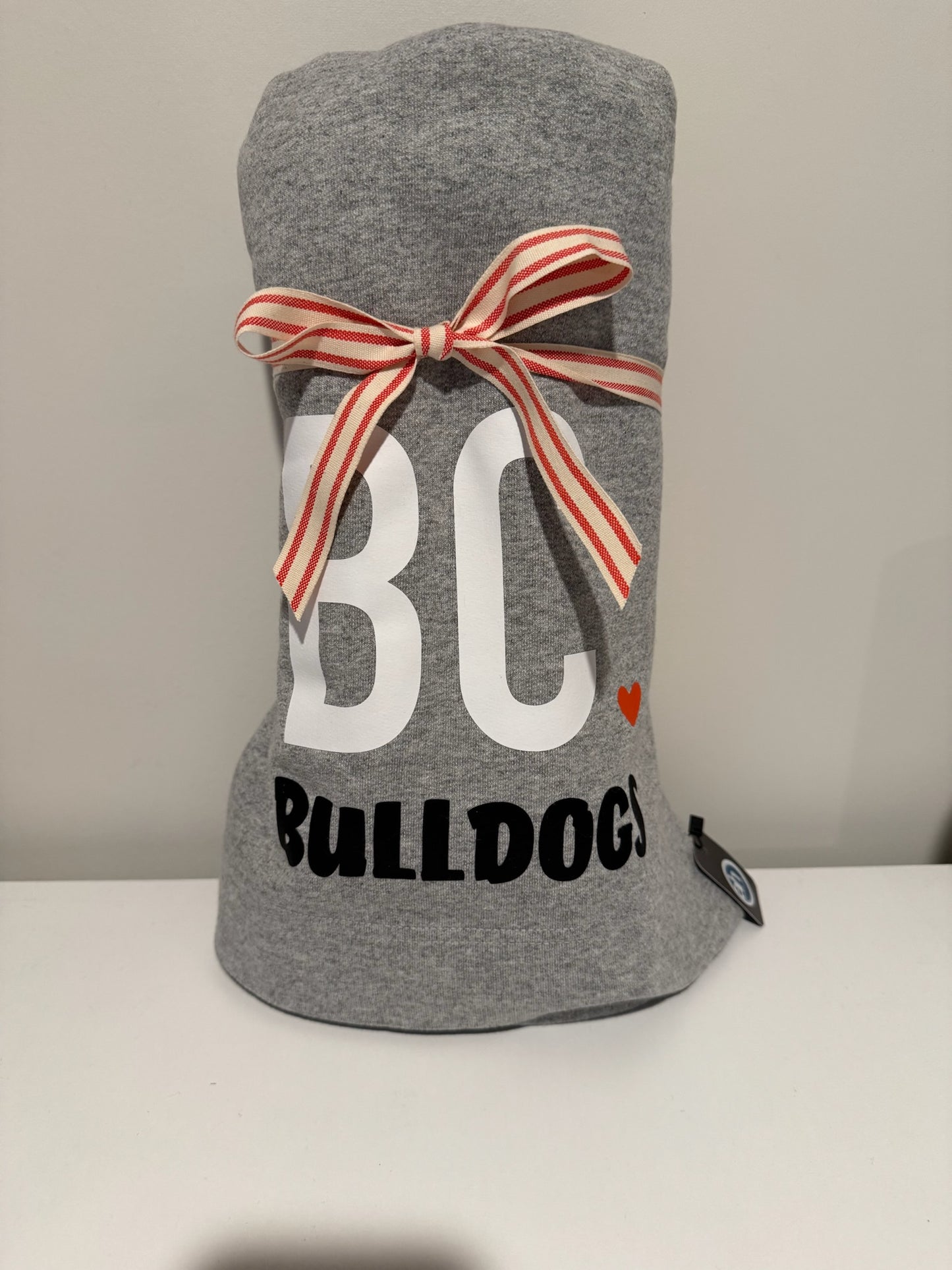 BC Bulldogs Heart Fleece Blanket 50 X 60 - Grey