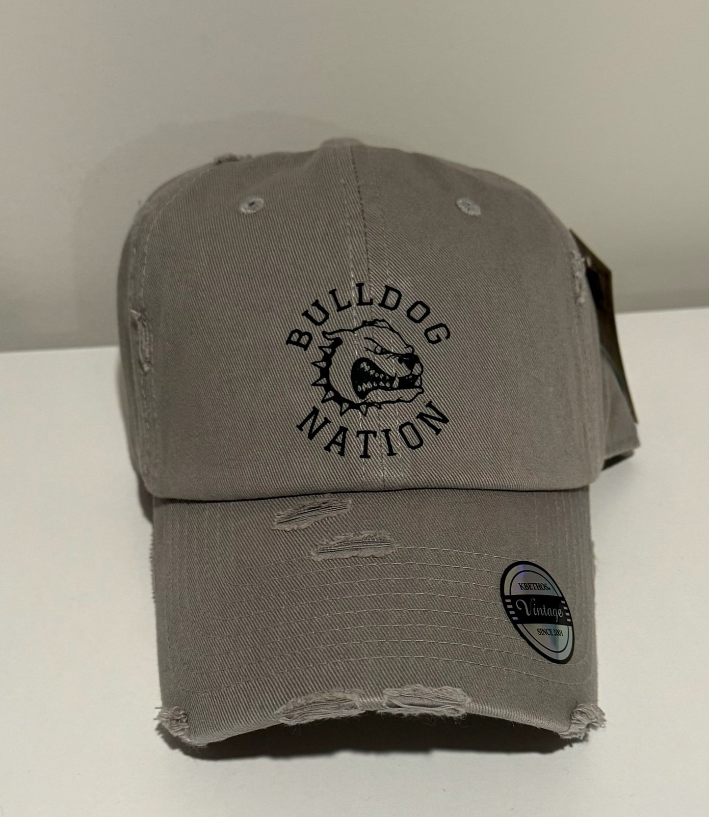 BC Distressed Baseball Cap - Bulldog Nation - 2 colors
