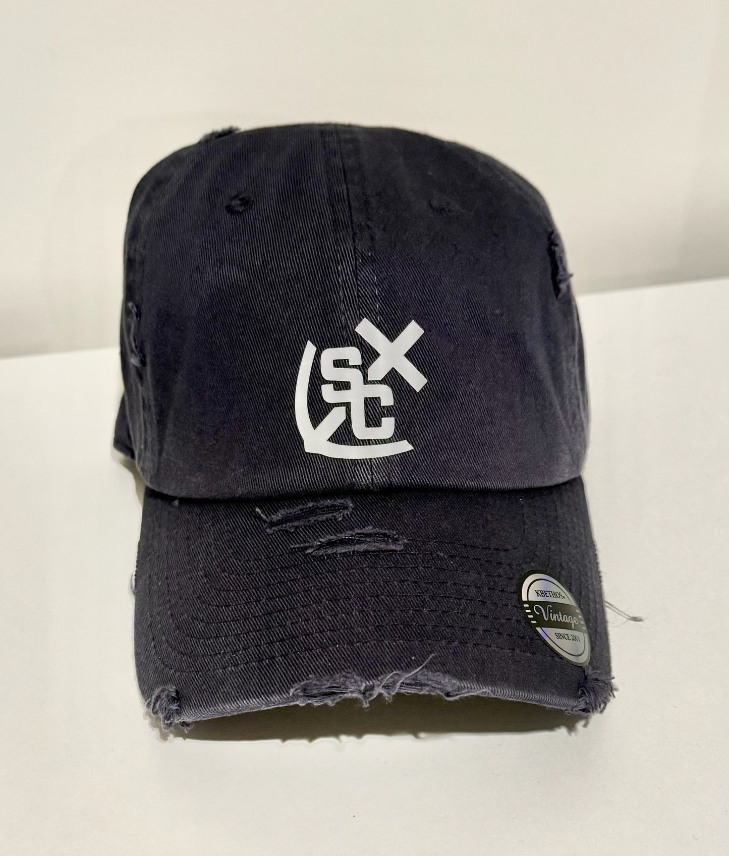 SC Distressed Baseball Cap - Navy Blue