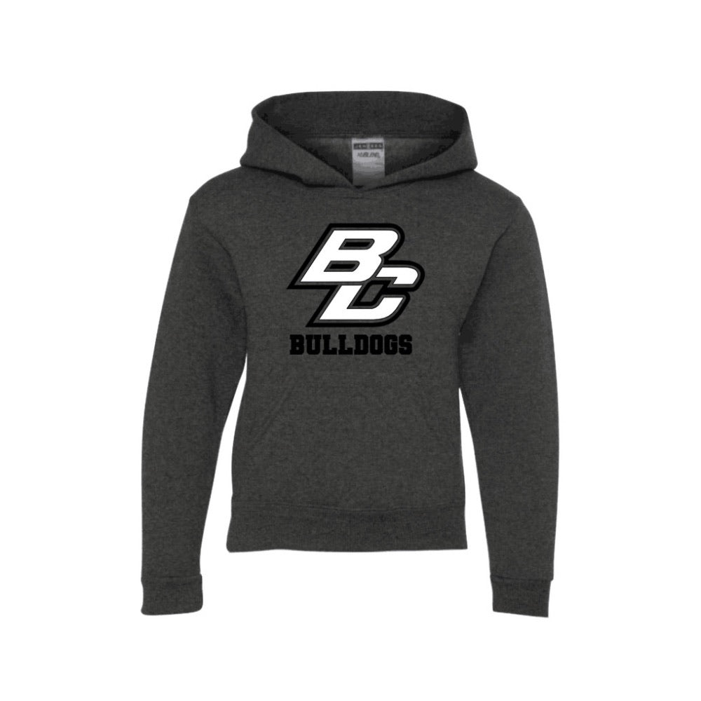 Kids BC Bulldog Black Heather Hoodie