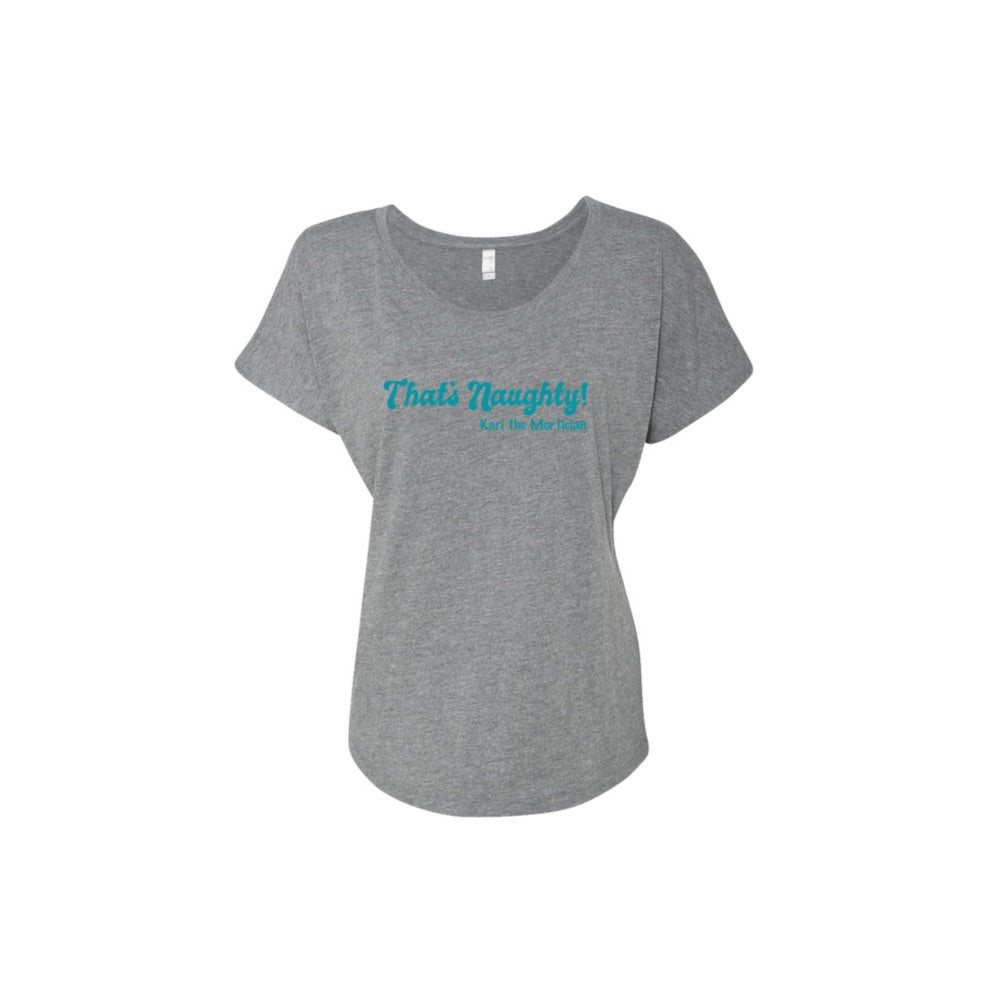 Women’s That’s Naughty Scoop Neck Grey Tee