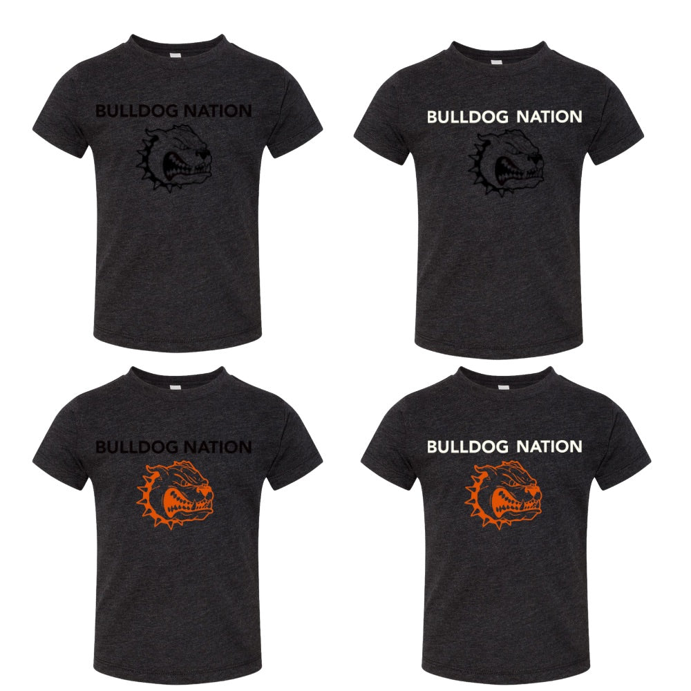 Toddler BC Bulldog Nation Charcoal Black Tee