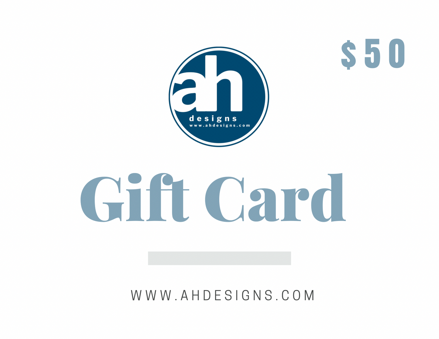 ah designs gift card