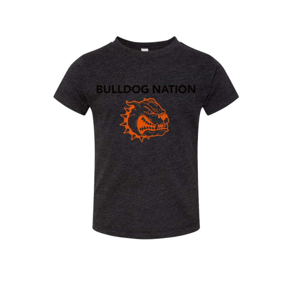 Toddler BC Bulldog Nation Charcoal Black Tee