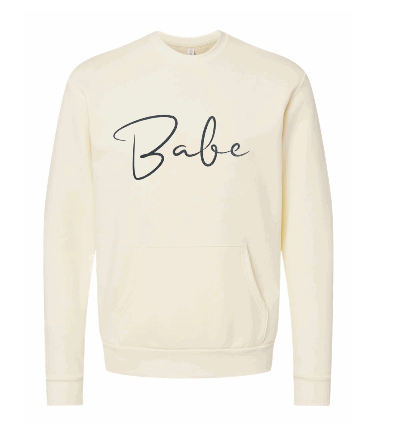 Adult Shiny Metallic Babe Sweatshirt with pockets