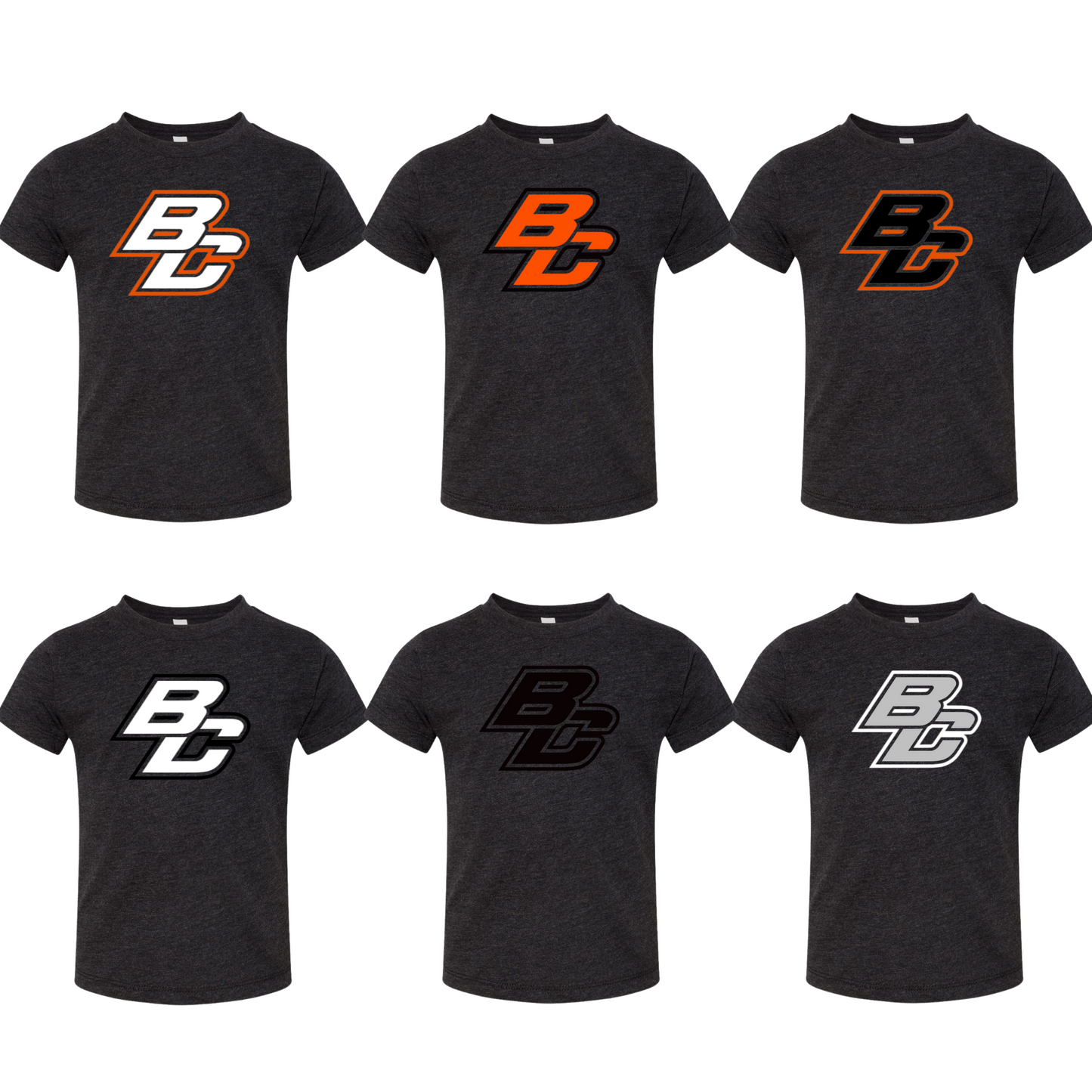 Kids BC Charcoal Black Tee - 6 BC colors