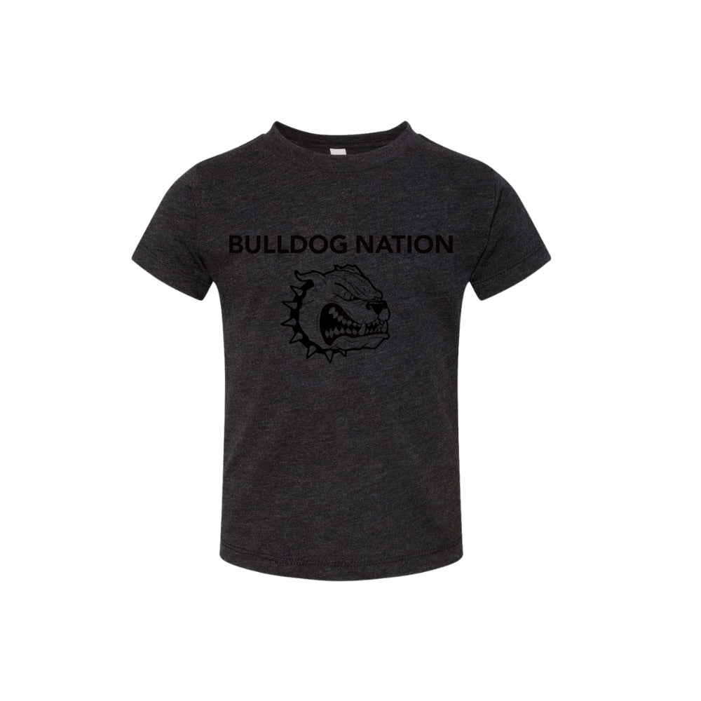 Toddler BC Bulldog Nation Charcoal Black Tee