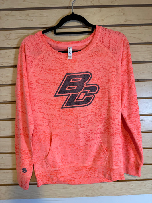 Women’s Neon Orange Sweatshirt w/ front pocket