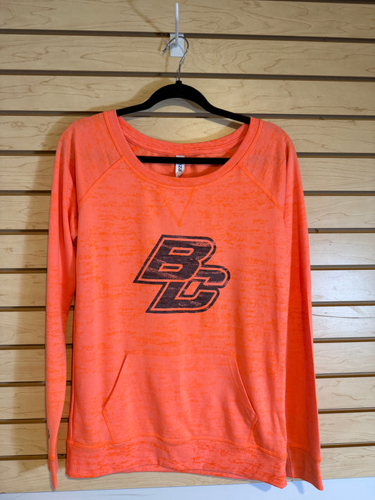 Women’s Neon Orange Sweatshirt w/ front pocket