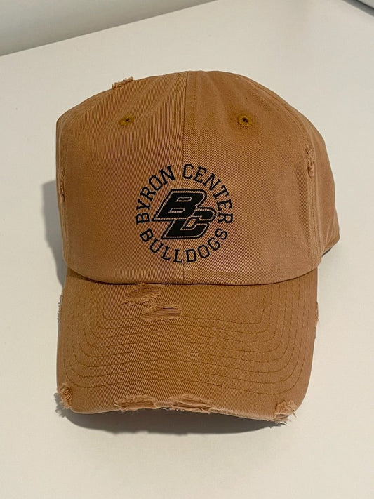 BC Bulldog Distressed Baseball Cap - 2 Colors