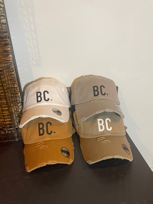 BC Heart Distressed Baseball Cap