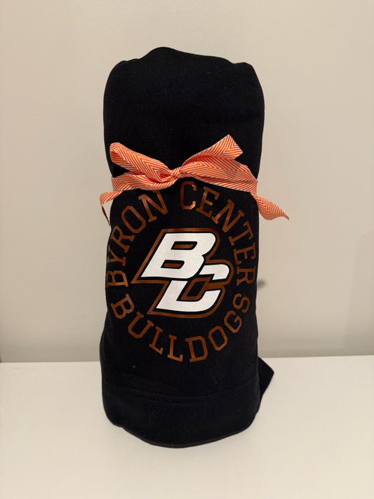 BC Bulldogs Fleece Blanket w/ rose gold 50 X 60 - 2 colors