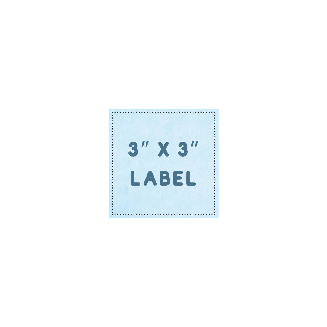 Small Custom Name Label - 3” X 3”