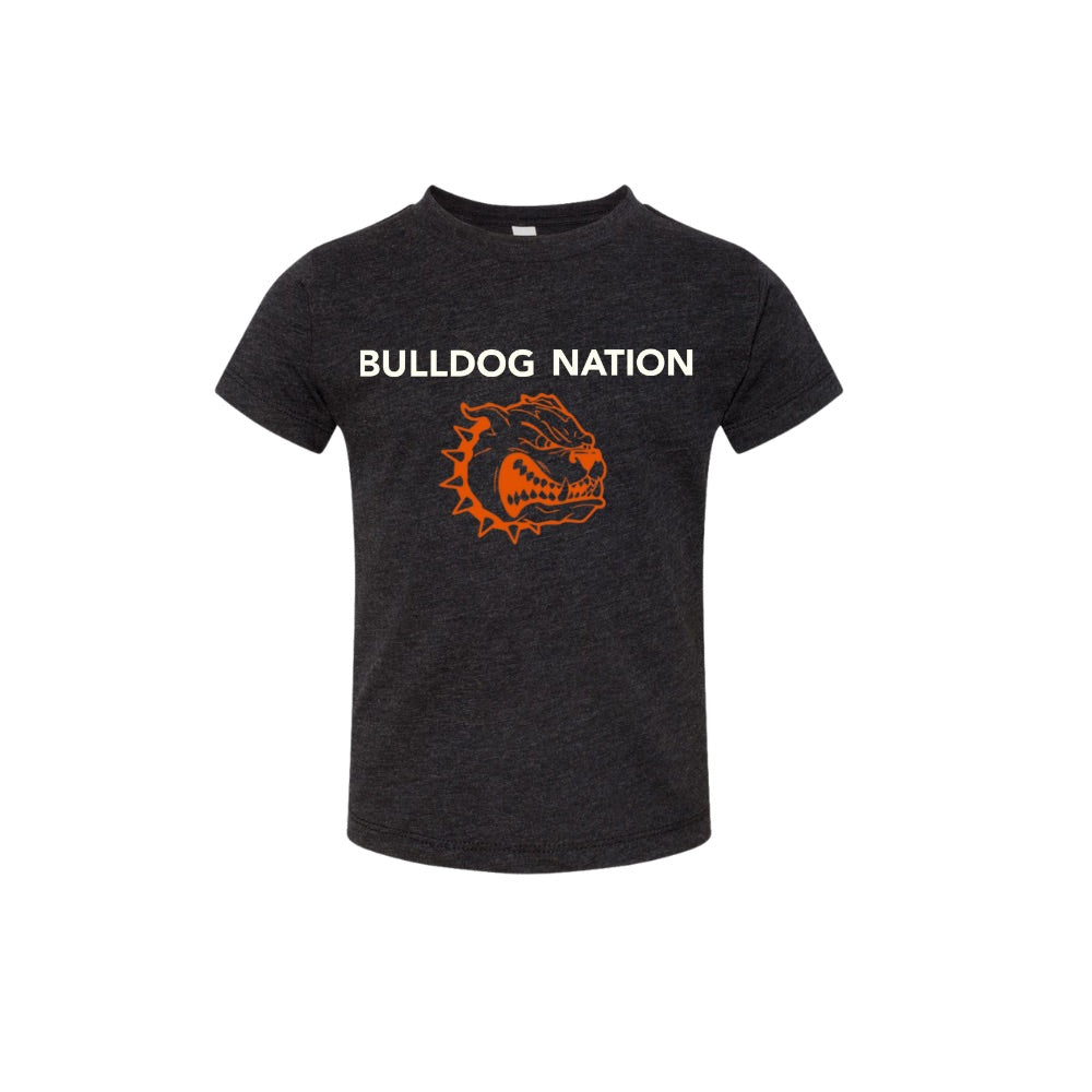 Toddler BC Bulldog Nation Charcoal Black Tee