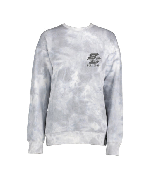 Kids BC Bulldogs Silver Tie Dye Sweatshirt