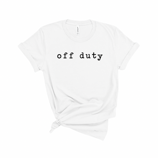 Adult Unisex off duty Graphic Tee - 2 colors