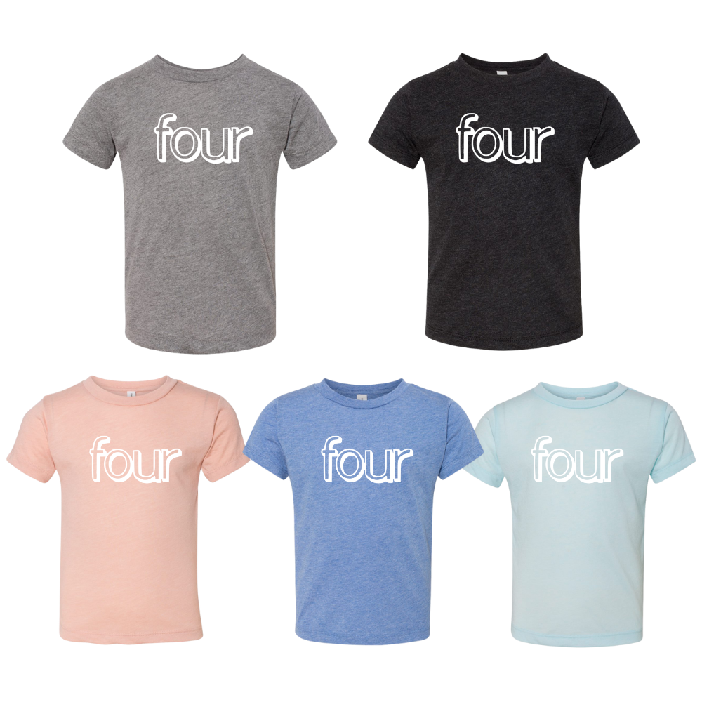 Toddler 2-5 year old Birthday Tee - 5 colors