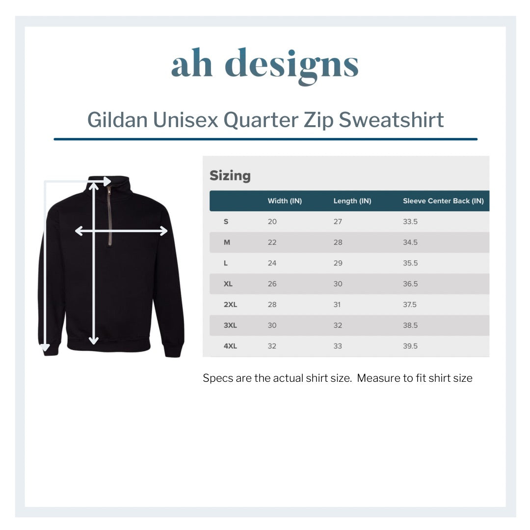 Adult Unisex Heavy Blend Sweatshirt w/ Quarter Zip
