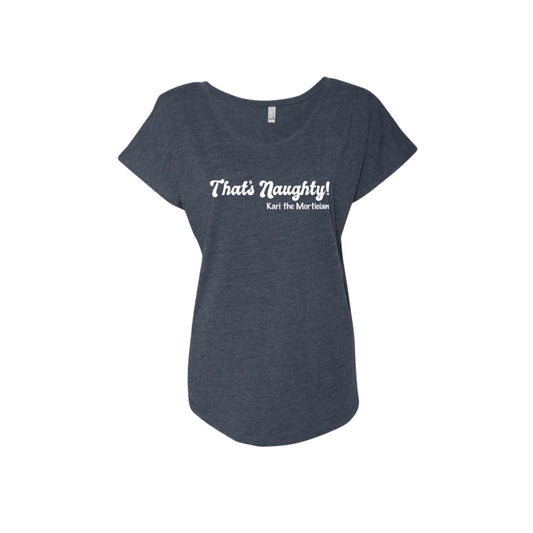 Women’s That’s Naughty Scoop Neck Navy Tee