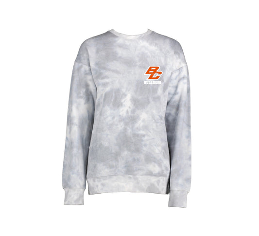 Kids BC Bulldogs Silver Tie Dye Sweatshirt