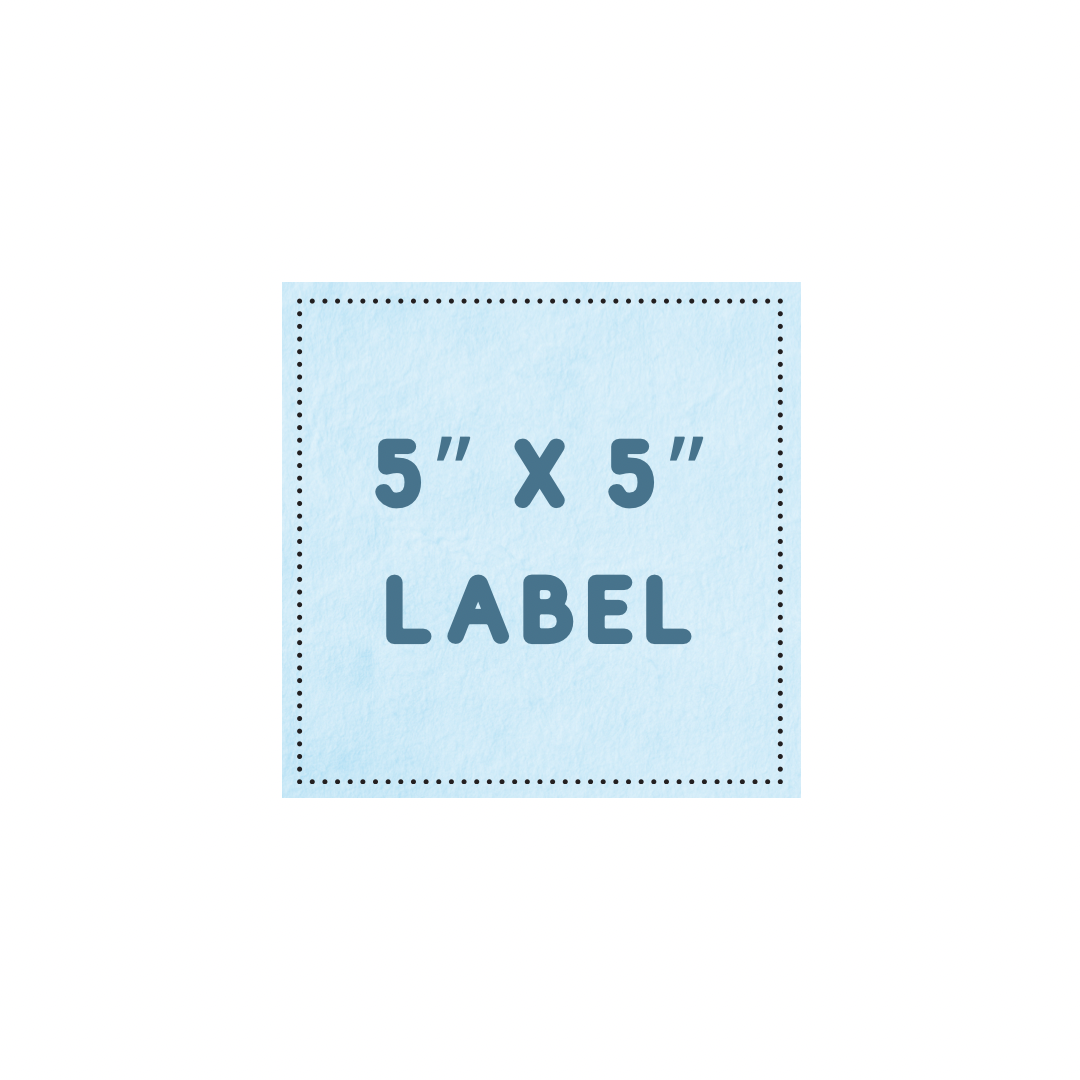 Medium Custom Name Label - 5” X 5”
